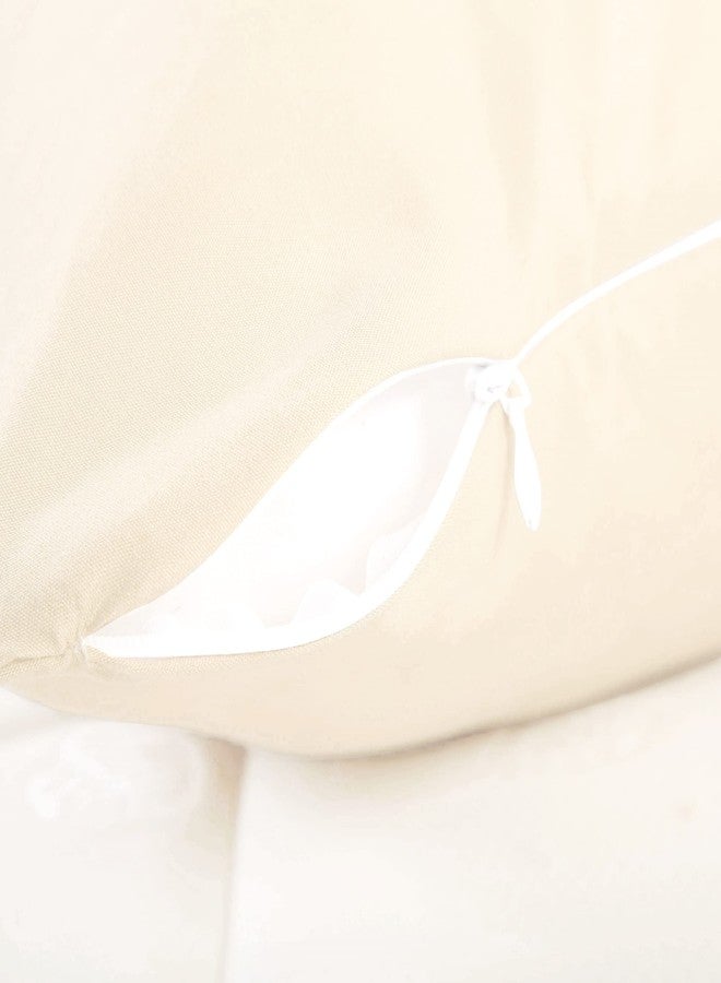 EVOLIVE Ultra Soft Microfiber Body Pillow Cover/Pillowcases 21"x54" with Hidden Zipper Closure (Ivory, 21"x54" Body Pillow Cover) - Image 4